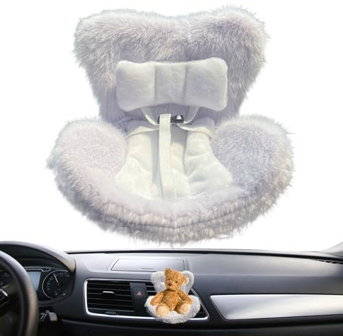 Autositz Für Plüschpuppen, Charakter Autositz Für Puppen Mit Weichem, Flauschigem Kissen Lüftungsclip Tischständer, Auto-Lüftungsschlitz-Ornament-Zubehör Autositz Für Puppensammler & Fans