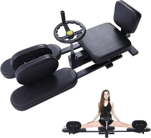 Extenseur de jambes, fendeuse de jambes pour la flexibilité, extenseur des jambes, écarteur de jambes avec manivelle rotative et angle d'étirement de 210 °, presse à jambes professionnelle pour la