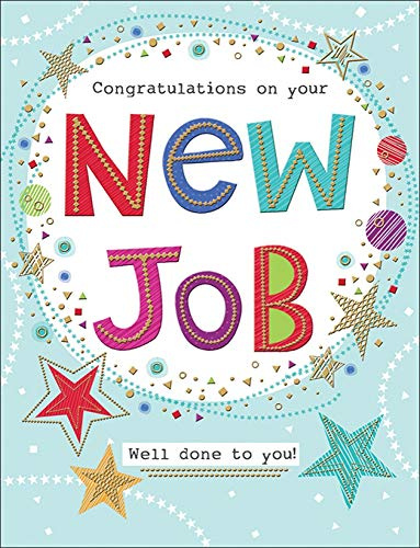 Piccadilly Greetings Piccadilly Greetings Traditional Occasion Card New Job ,Green, 8 x 6 inches