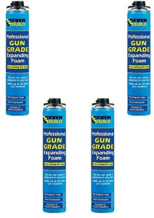Everbuild Gun Grade Expanding Foam Gap Filler 750ml Pack of 4 EVGF7