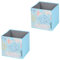 IDIMEX Faltbox Flower Morning-2, Aufbewahrungsbox Ordnungsbox Stoffbox Regalbox, im 2er Pack, mit Blumen Motiv in hellblau
