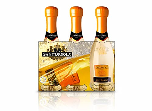 Sant'Orsola Prosecco D.O.C. Millesimato - trocken - Schaumwein Italien Wein 3 kleine Flaschen (3 x 0.2 l)