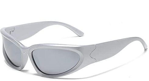 YAMEIZE Occhiali da Sole Wraparound Sportivi Donna-Guida Protezione UV400 Ciclismo Rettangolari Uomo Occhiali