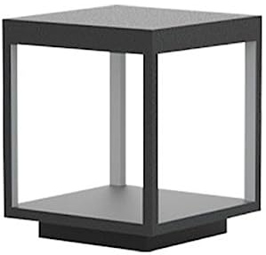 LUOYAOB Farol Pie Sobremuro Exterior Lámpara de columna cuadrada estanca IP54 Lámpara de Columna for Patio Exterior Moderno Farolas de Acero Inoxidable for Jardines y Paisajes(Size:30CM)