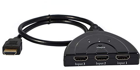 Répartiteur HDMI 3 En 1 Sortie, Commutateur HDMI, Répartiteur De Commutateur HDMI à 3 Ports Commutateur Automatique, 3 Ports HDMI Multi-affichage Auto Switch Hub Box Splitter 1080P HD TV Adapter