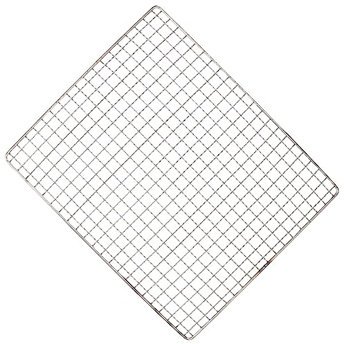 Yardwe Grille de cuisson 32 cm x 26 cm pour four, feu de camp, écran de four, grille en métal, support de barbecue, fil transversal en acier inoxydable, feuille de grillage