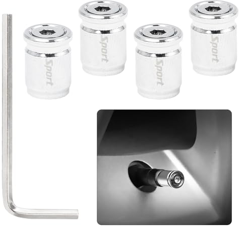 Neikafan 4 Pièces Bouchon Valve Pneu Voiture Antivol Bouchon de Valve Voiture Capuchon de Valve Auto Bouchon Valve Pneu Universel pour Voitures,Camions,Motos