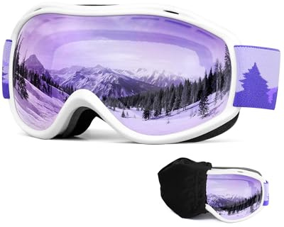FMY Ski Snowboard OTG Goggles,Anti Fog UV400 Protection Skiing Snowmobile Goggles for Men Women Youth