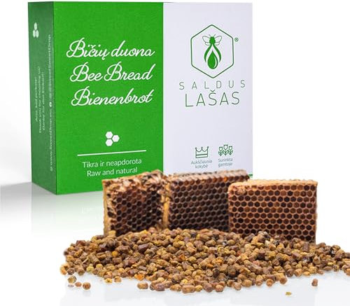 Pan d'abeja Sweet Drop (Perga) 100g, Natural, Crudo, Polen de abeja fermentado, Refuerzo de inmunidad y energía.