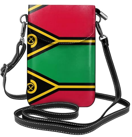QAZWZML Cartera pequeña cruzada para teléfono con diseño de bandera de Vanuatu, perfecta para ir de compras, viajes y uso diario.