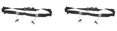 Cinturón transpirable con número de carrera para correr, para mujeres y hombres, soporte para babero para corredores, Juego de 2 (negro), 80cmx2.5cm, como se muestra en la