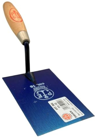 PAVAN Cazzuola Muratore Professionale 16 cm in Acciaio Temprato con Manico in Legno Punta Quadra – Frattazzo per Intonaco, Malta, Rasatura e Lavori Edili