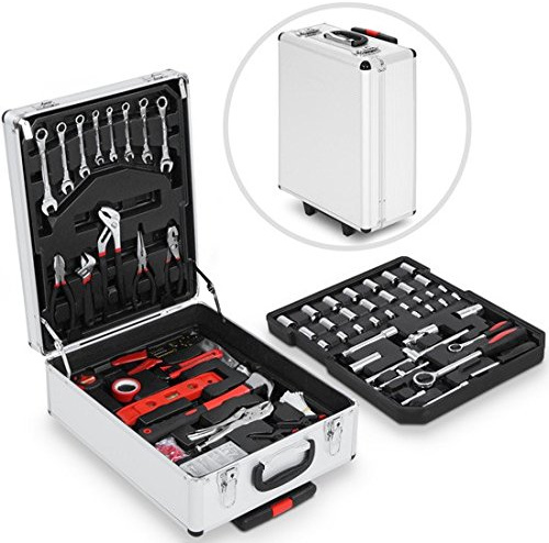 TIMBERTECH 383tlg. Werkzeugkoffer Set mit Trolleyfunktion Werkzeugkiste Werkzeugkasten Werkzeugtrolley