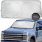 Kinder Fluff Parasol para Parabrisas | Cubierta Reflectante y Plegable para Parabrisas con Bloqueo del 99% de Rayos UV | Accesorios para Ventanas y el Interior del Coche - XL (167x95 cm)