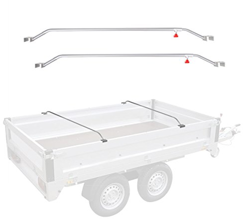 Pat Lot de 2 arceaux de bâche plate en aluminium réglables 132-204 cm Vis à bouton