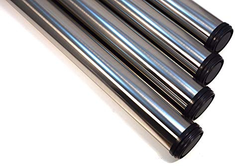 IHC 4 x Tischfuß | Höhe 820-850 mm höhenverstellbar | Ø60 mm Edelstahl Tischbeine | Modern | Für Tische, Innenbereich