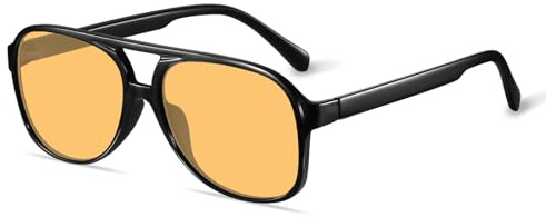 YDAOWKN 70s Retro Aviator Sunglasses for Women Men Large Vintage Sunnies