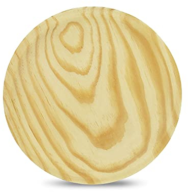 Pack 2 Fuente de Madera 18 Cm de Diámetro Para el Pulpo, Aperitivos, Pizzas, de Madera Maciza Natural Pack 2 18cm