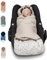 ULLENBOOM Einschlagdecke Babyschale, Ideal für Herbst und Winter, 100% OEKO-TEX Materialien, Floral Sand (Made in EU) - Babydecke für Kindersitz oder Kinderwagen, kuschelige Decke für Babys