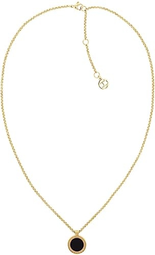 Tommy Hilfiger Jewelry Halskette mit Anhänger für Damen in Gelbgold mit Schwarzem Onyx - 2780656