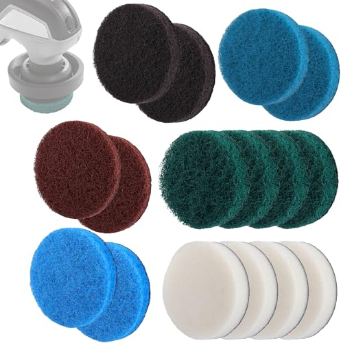 KISSPAT für Bosch Reinigungsbürste Universal Brush Reinigung Pads Set Elektrische Reinigungsbürste Home Garden Akku Reinigungsbürste16 Stück