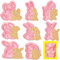Forhome Osterhasen Ausstecher Set,8 Stück 3D Plastik Oster Hasen Keksausstecher,Osterei Hasen Ausstecher,Keksausstecher Ostern,Hase Plätzchen Ausstecher,Ostern Plätzchen Ausstecher für Ostern Backen