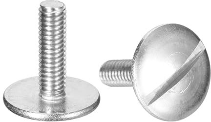 QUARKZMAN M4x14mm Vis à Tête Plate Fendue Extra Large, 5Pcs Boulons à Tête Ronde en Acier Inoxydable 304