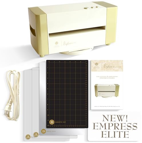 Anna Griffin Empress Elite Die Cutting Machine with Large Plates - 10% Faster Electric Die Cutting and Embossing Machine for Card Making, Embossing Machine for Crafting, Complete Set with Large Plates