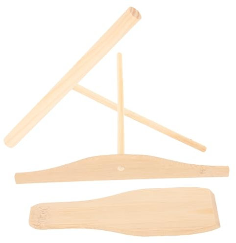 CRILSTYLEO Spatola E Spatola Per Crepes Ergonomica in Legno Kit Di Utensili Per Pancake Per Uso Domestico O Commerciale