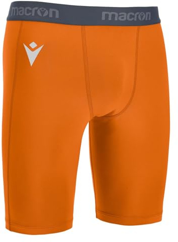 Macron Bermuda Scaldamuscoli Oak Calcio Sport Arancio Fluo (L)