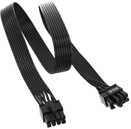 Biglumin Câble d'alimentation GPU 8 broches Câble ATX 8 broches mâle vers PCIe 6+2 mâle,câble PCIE pour Be Quiet,alimentation (6+2) carte graphique 60cm câble gpu adaptateur pin pc