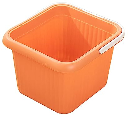 DEVNWIGMO Foot Soaking Tub Vasca Pediluvio Secchio Massaggio Piedi Bacinella PP Resistente Portatile per Relax Cura Del Corpo Adulti E Bambini Regalo Uso, arancia