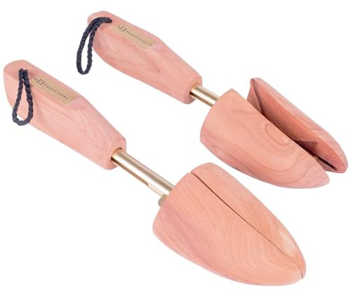 FootFitter Shoe Trees for Men, Best Adjustable Split Toe Aromatic Cedar Boot Tree, USA Grown Wood (One Pack, Large 9-10) SJ32