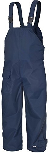 Trespass Kids Waterproof Dungarees RAIN Over Trousers (7-8 Years, Navy)
