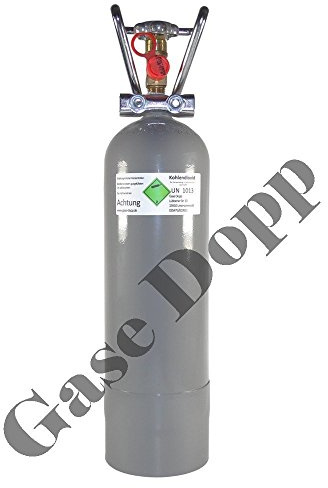 Gase Dopp CO2 2 KG Flasche CO2 Mehrweg Vorrats Flasche passend für GROHE Blue Systeme - TÜV Immer aktuell - Neu und gefüllt mit Lebensmittel CO2 E290 - aus Deutscher Produktion