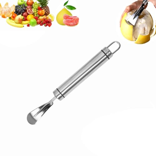 JJKTO Pelador De Ralladura De Limón, Pelador De Cítricos De Naranja De Acero Inoxidable,Cuchillo De Pomelo Curvado con Bordes Dentados para Limones, Naranjas Y Pomelo