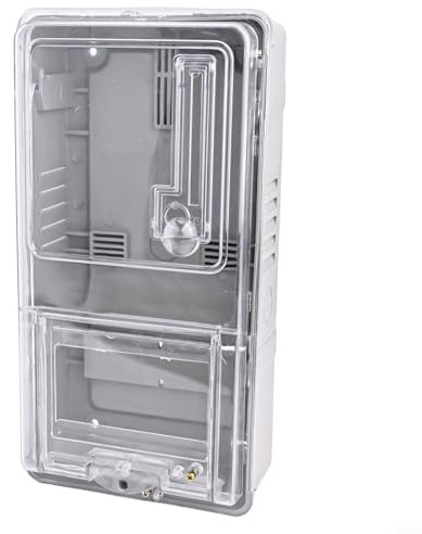 Caja de contador eléctrico multiusos de 6 vías, diseño transparente con características resistentes a los golpes para varios ajustes (A)