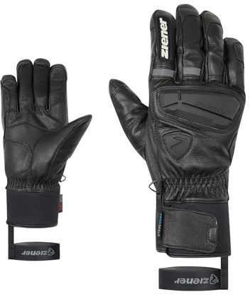 Ziener Guanti da sci da uomo GALF-Z | Primaloft, pelle, touch, nero, 8,5