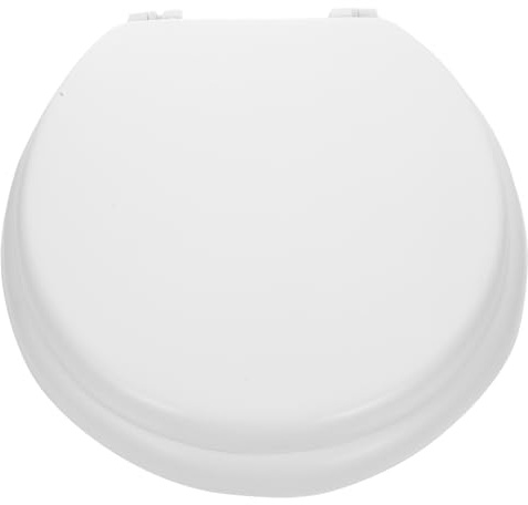 SEWACC Asiento de Inodoro de Espuma Reforzado para Baño Clásico Respaldo Suave Cojín Acolchado Repuesto O/u Fácil de Limpiar y Desmontar