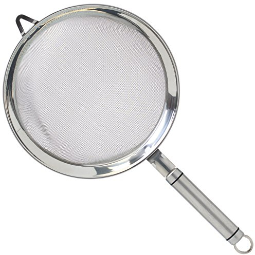 KitchenCraft Professional Fine Mesh Sieve, Stainless Steel, 18 cm Icing / Flour Sifter, Silver