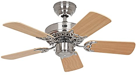 CasaFan Classic Royal 75 BN Deckenventilator (Ø x H) 75cm x 225mm Flügelfarbe: Buche Gehäusefarbe