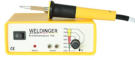 WELDINGER Brandmalstation BS 750 - regelbare Brennerstation - Brandmalgerät (40 W) 5 Jahre Garantie