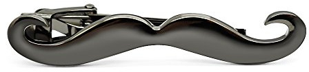 HONEY BEAR Moustache Beard Tie Clip for Men Wedding Business Gift | Novelty, Steel-Plated Copper Base, Gift-Boxed, Thickened, Rounded Corners, Easy to Slide On, No Snag or Wrinkle