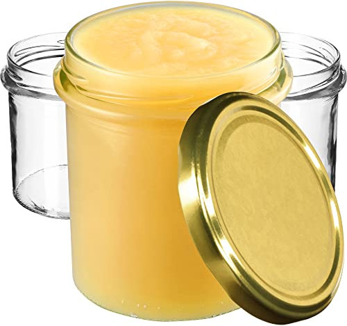 KADAX 50st 350ml Einmachgläser mit Schraubdeckel fi82 mm, Vorratsgläser für Pilze, Konfitüren, Honig, Marmeladengläser mit Deckel, Luftdichte Gläschen zum Verschenken, Schraubgläser