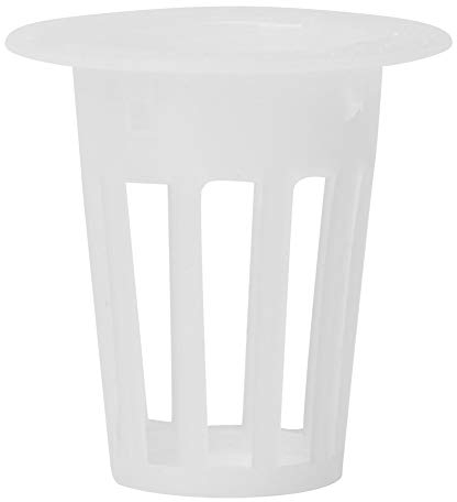 Jenngaoo Panier Hydroponique, 100 Pièces Pot Plantation Hydroponique, Filet Hydroponique en Plastique, 3.5cm Réutilisable Panier Hydroponie pour Jardin, Serre(Blanc)