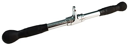 Rivotrance Wide Grip LAT Pull Down, Fitness Lat Tricep Press Down Bar, Curl Straight Bar, Cable Machine Attachment for Strength Training Tricep & Bicep Workouts Multi Gym (51 cm)