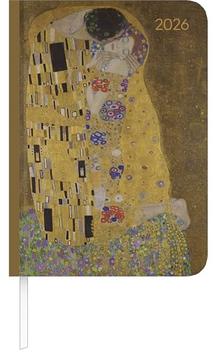 Alpha Edition - Lady Journal Klimt 2026 – Taschenkalender A6 (11×15 cm) mit Monatsübersicht & Notizbereich, eleganter Terminplaner für Kunstliebhaber, Schule & Beruf