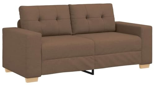 vidaXL Divano Divanetto Marrone 180x77x82 cm in Tessuto, divanetto, Divano, Divano, Divano a 2 posti, Divano, Divano a incandalco, Divano Imbottito