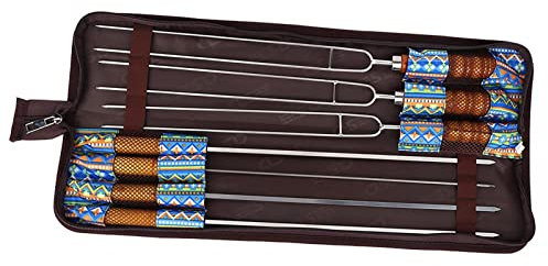 Horquilla de Carne, Horquilla de Barbacoa con Horquilla de Acero Inoxidable y Madera de Alto Rendimiento para Barbacoa Al Aire Libre