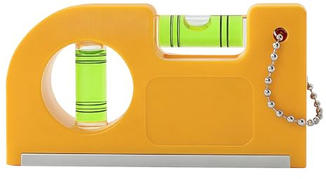 Mini Magnetic Spirit Level with Dual Vials, Horizontal/Vertical Magnetic Pocket Level, Compact Spirit Levels with Magnetic Base for DIY Construction, High Precision ±1mm
